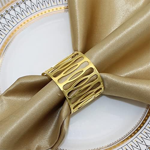 Длвкхкк ги шутира држачите за прстени од салфетка, тока за свадба Божиќна вечера декор