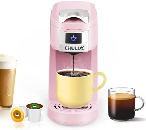 Chulux Надградба на единечен сервис за кафе за k чаша, розова мини -чаша пивара за кафе, 3 во 1 машина за кафе за k чаши подот капсула