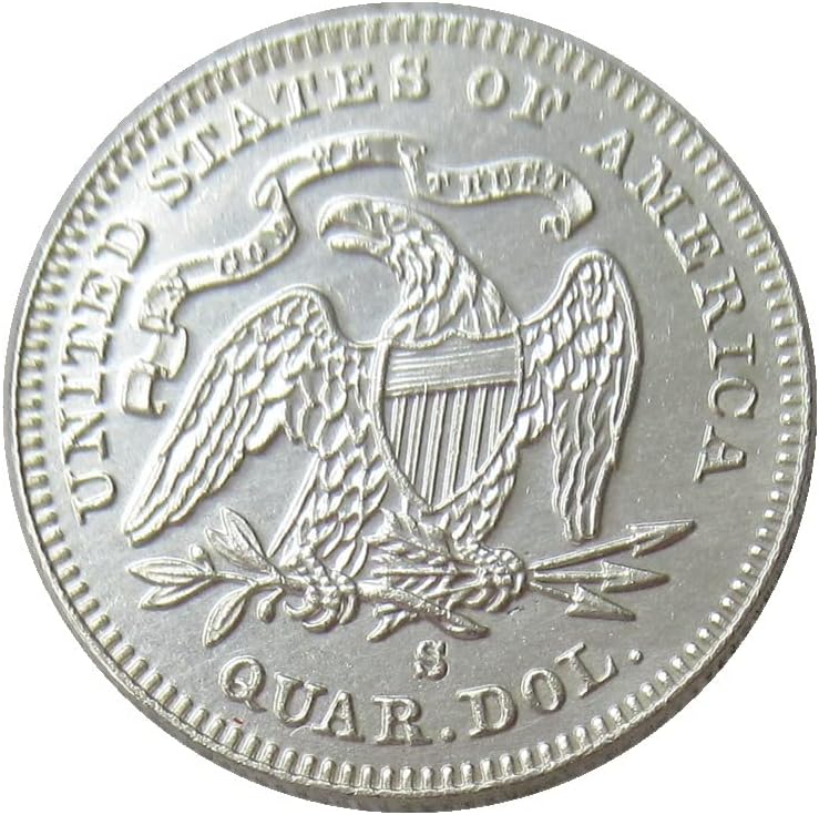 Американски 25 центи знаме 1876 Сребрена позлатена реплика комеморативна монета