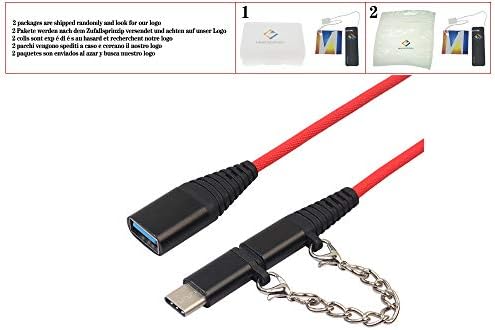 2 во 1 тип-Ц машки + микро USB машки до USB 2.0 женски OTG адаптер кабел жица за мобилни телефони за полнење конвертор, сребро