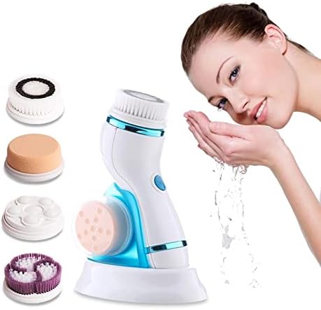 Wearo 4-во-1 за чистење на лицето за чистење лице за чистење на лице водоотпорна електрична четка за чистење црна боја на пори чистачка за