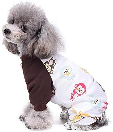 Ранфи мало кучиња памучна облека кученце миленичиња пижами симпатична цртана филмови печатено џемпери мека лесна лесна категорија dooggie pjs