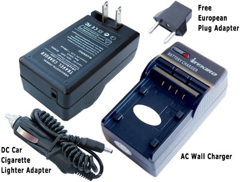 Itekiro AC Wall DC Car Battery Chit Chat за Panasonic DMC-FX180S + Itekiro 10-во-1 USB кабел за полнење