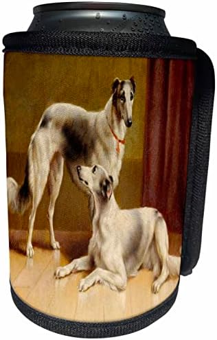 3дроза Слика на Гроздобер Сликарство На Две Големи Кучиња во Кадифен. - Може Ли Поладно Шише Заврши