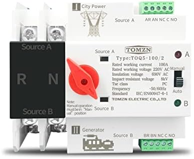 LYKD 1PCS DIN RAIL 2P 3P 4P ATS DUAL POWER Automatic Transfer Switch Electrical Selector Switchs Power 63A 100A 125A