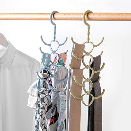 Jeonswod 10 канџи ротирачки облеки закачалки за повеќенаменски решетки за решетки за вратоврска вратоврска шамија палто за палто пластични