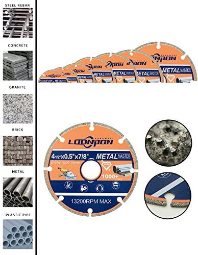 Jiuneng 22pcs 4-1/2 Агол мелница за мелница, вклучува 10 парчиња тркало за сечење, дискови од 10 парчиња, дискови за сечење метал од