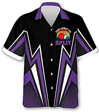 Персонализирана американска кошула за куглање со сопствено име куглање, 3Д кошули премногу легитимни за да се раздели куглање, кошули