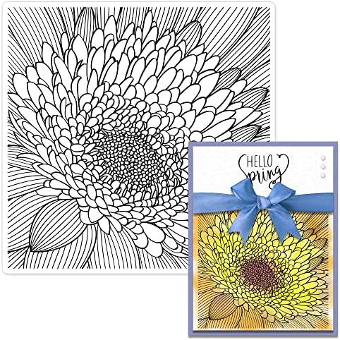Chrysanthemum цвет чисти марки за правење картички за изработка на украси DIY, цветни чисти марки за втиснување на албуми занаети декор