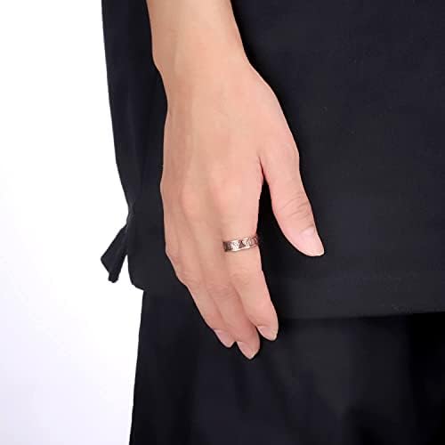 Бакарна нараквица и прстени за жени и мажи 6 парчиња магнети за артритис олеснување на болката прилагодлива нараквица за манжетни