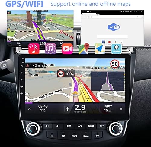 2g+32G Android Автомобил Стерео Радио за Хонда Спогодба 7 2003 2004 2005 2006 2007 со GPS Навигација, Podofo 10 Инчен Екран На Допир Bluetooth Автомобил Радио WiFi FM/RDS Резервна Камера