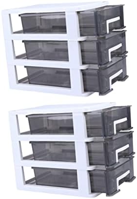 Veemoon 2 парчиња кутија за складирање на кутии за складирање на фиоки за фиоки за складирање на фиоки Transparent desktop фиоки за складирање