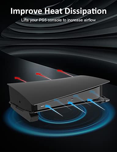 NexiGo PS5 Хоризонтален Држач Со Контролер Полнач, Playstation 5 Станица ЗА Полнење СО LED Индикатор, Брзо Полнење, PS5 База Стојат Компатибилен