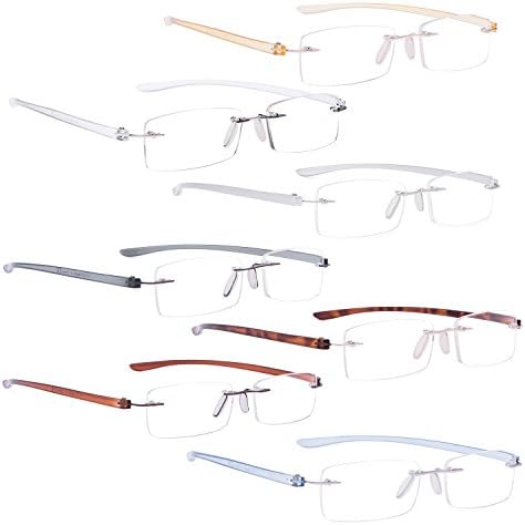 Лур 7 пакува чаши за читање со безжични часови + 6 пакувања класични очила за читање