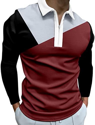XXBR 2022 Нови поло маици за мажи, долги ракави карирани јака од јака голф врвови на улична облека за улична облека за дизајнер