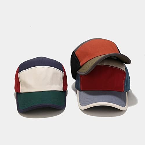 5 панели капи за мажи жени со повеќе бои рамна бејзбол капа памук гроздобер спортски капа за голф