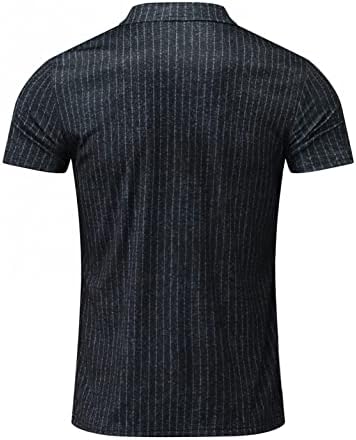 Xxbr Поло кошули за мажи, машки голф кошула кратки ракави мускули врвови шарени печати 1/4 патент лапел, големи и високи кошула маички