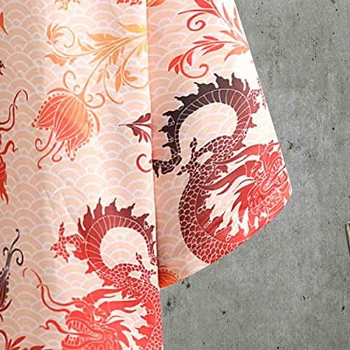 Xxbr Јапонски кимоно кардиган за мажи, лабава отворена предна 3/4 ракав лесен ukiyoe змеј печати летни кошули врвови