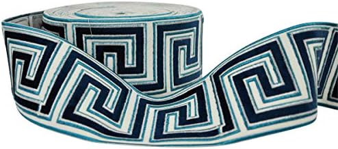 Декоративни ленти за плетенка во Белагио, морнарица, 3 3/4 инчи, долги 23 јарди
