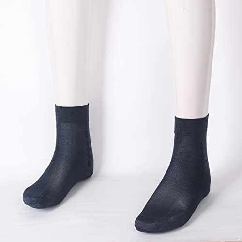 iiniim 5 пара машки свилени чиста форма на фустани ултра тенки деловни чорапи со средна цевка