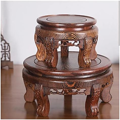 Дрво дисплеј стојат подножје вазна штанд дрвена вазна база чајник пиедестал бонсаи базаи дрвена лента украс украс стојат занаетчиски занаетчиски