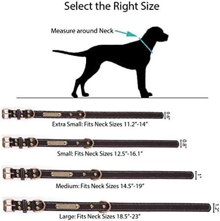 Персонализирана Јака За Кучиња-Обичај Врежан Со Мека Кожа-Мала Средна Или Голема Големина Со Плоча Со Име