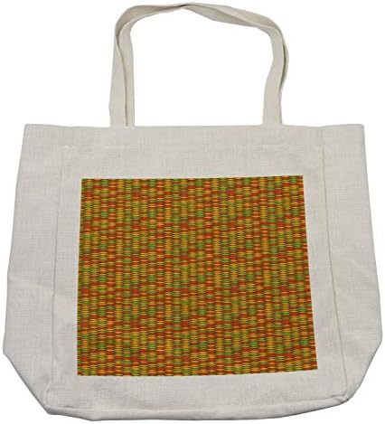 Амбесон, шарена торба за купување, растафаријанска змија шема на кожата Дизајн во симплистички стил со облици на Оги, еколошка торба