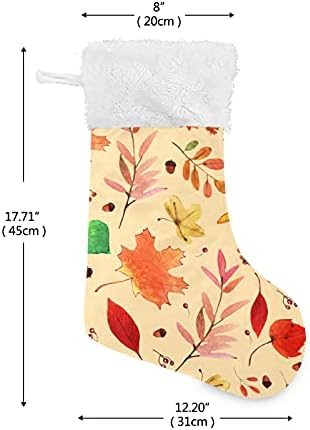 Алаза Божиќни чорапи есенски јавори во боја остава класични персонализирани големи декорации за порибување за семејни празнични сезони
