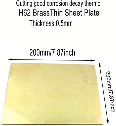 Месинг за месинг Huilun Brass H62 Тенок лим со тенки листови на плочата на плочата на плочата 0. 5мм 2 парчиња месинг плочи