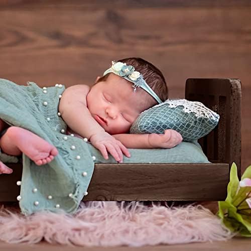 СПОККИ НОВО БОДНИ ПРОГОВИ КЕЛ ， 0-2 месеци кафеава дрвена позиција за бебиња за фото-фото-кревети, момчиња девојчиња кукли за кревет