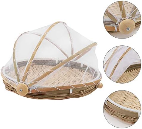 Ткаени корпи генерички 3 парчиња покриени со правоаголен бамбус што служи храна шатор корпа за ракавици бамбус корпа за сервирање