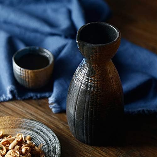 Шишиња со вода од колба од укач 5 парчиња керамички керамички поставени јапонски топло или ладно делови за сервирање вклучуваат сервирање