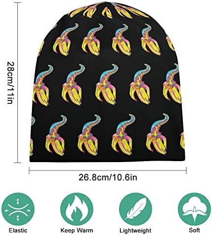 Банана Октопод унисекс Бејни капа за топло капаче за череп капа за спиење за спиење една големина