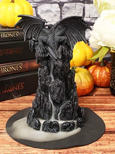 Еброс подарок темно чаден планина Чернунос црна змеј статуа со конус на кула за темјан кула на конус на горен дел од средновековната ренесансна