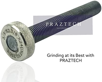 Praztech 0,75 карат врв навој со навојна дијамант 3/8 x 24 - За меленици за мелници за вентили Sioux и мелница за мелница за вентили