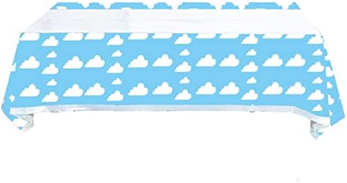 Lyst 2 парчиња сини небо Бели облаци со табели со цртани филмови за цртани плочи од небото облаци пластични табели за покривање