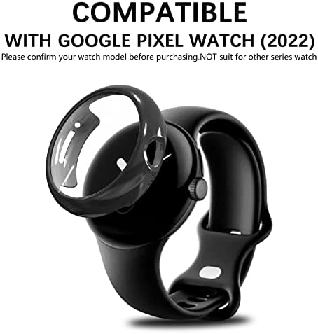 2 пакет заштитен случај на екранот Компатибилен со Google Pixel Watch 2022, ултра-тенки меки TPU Google Pixel Watch Case Case