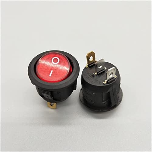 Shubiao Rocker Switch 1pcs KCd1 20mm 3-pin Led Прекинувач 10a 12v Прекинувач За Напојување На Светилки подигнете Го Копчето