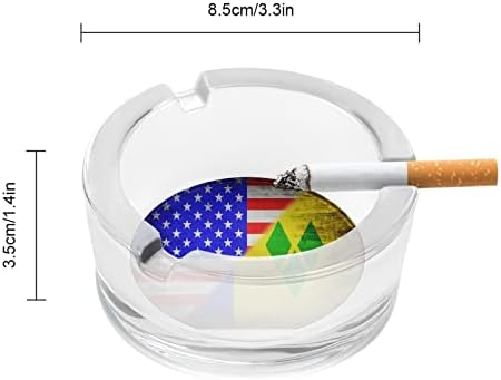 Знамиња на САД и Свети Винсент и стаклените пепелници на Гренадини за цигари за ветровито ѓубре може да печати фенси фиоки за пепел за
