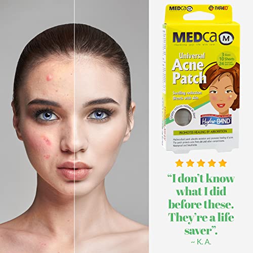 Medca Acne Pimple Master Patch Absorbing Cover Cover 24 брои три големини 10 листови