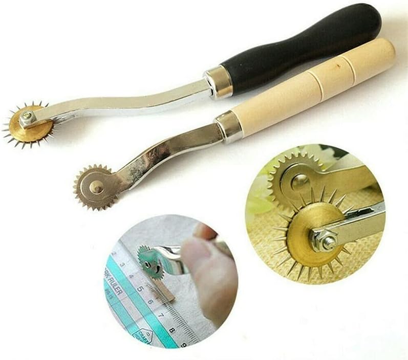 18 парчиња професионални гроздобер кожа занаетчиски алатки комплети кожни алатки за работа за шиење на шиење за шиење beveler punch
