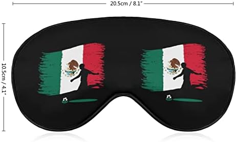 Мексикански фудбалер маска за очи за очи Спиење слепило со прилагодливи блокови од ленти, светло заслепеник за патување за спиење јога