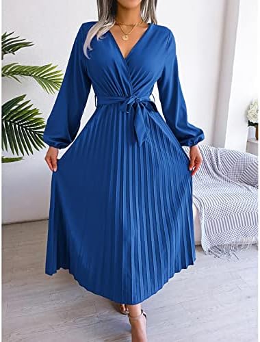 Icodod фустан женски 2023 летен елегантен темперамент Голем замав долг ракав цврст V врат плетен фустан за жени