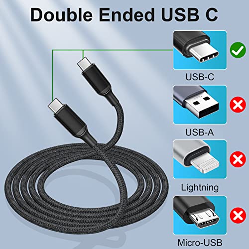 Deegotech 100W USB C кабел, [2-Pack 10FT] најлонски плетенка кабел за полнач на MacBook, долг тип C до типот C кабел компатибилен