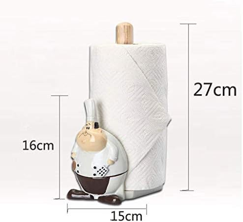 Држач за пешкир од дрвена хартија Cujux, вертикално ткиво на countertop, држач за бамбус хартија за хартија за кујна дневна соба спална