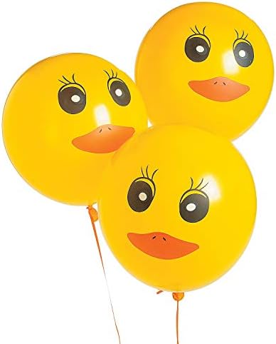 Патка печатени балони со латекс - рефус сет од 48 - забавен декор