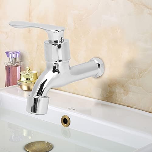Faucet wallид мијалник, G1/2in Елегантен стил цинк легура дома кујна кујна тапа вода чешма за домаќинства Универзална рачка за тапа