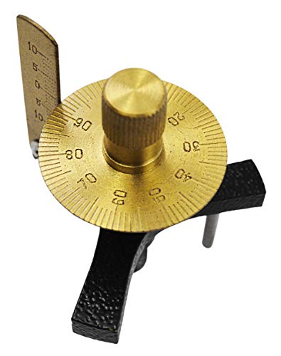 Сферометар, 2,5 инчи - 40мм месинг за бирање - Вклучува 3 нозе од не'рѓосувачки челик - 1мм терен, скала од микрометар од 0-10мм - за