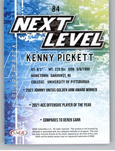 2022 Sage High Series #84 Kenny Picket Следно ниво Питсбург РЦ Дебитант за тргување со картички