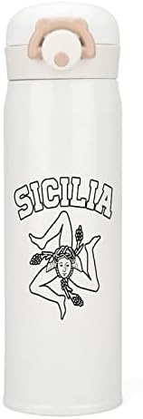 Сицилијан Тринакрија Сицилија гордост изолација во вода шише од не'рѓосувачки челик изолиран спортски чаша за кампување на отворено